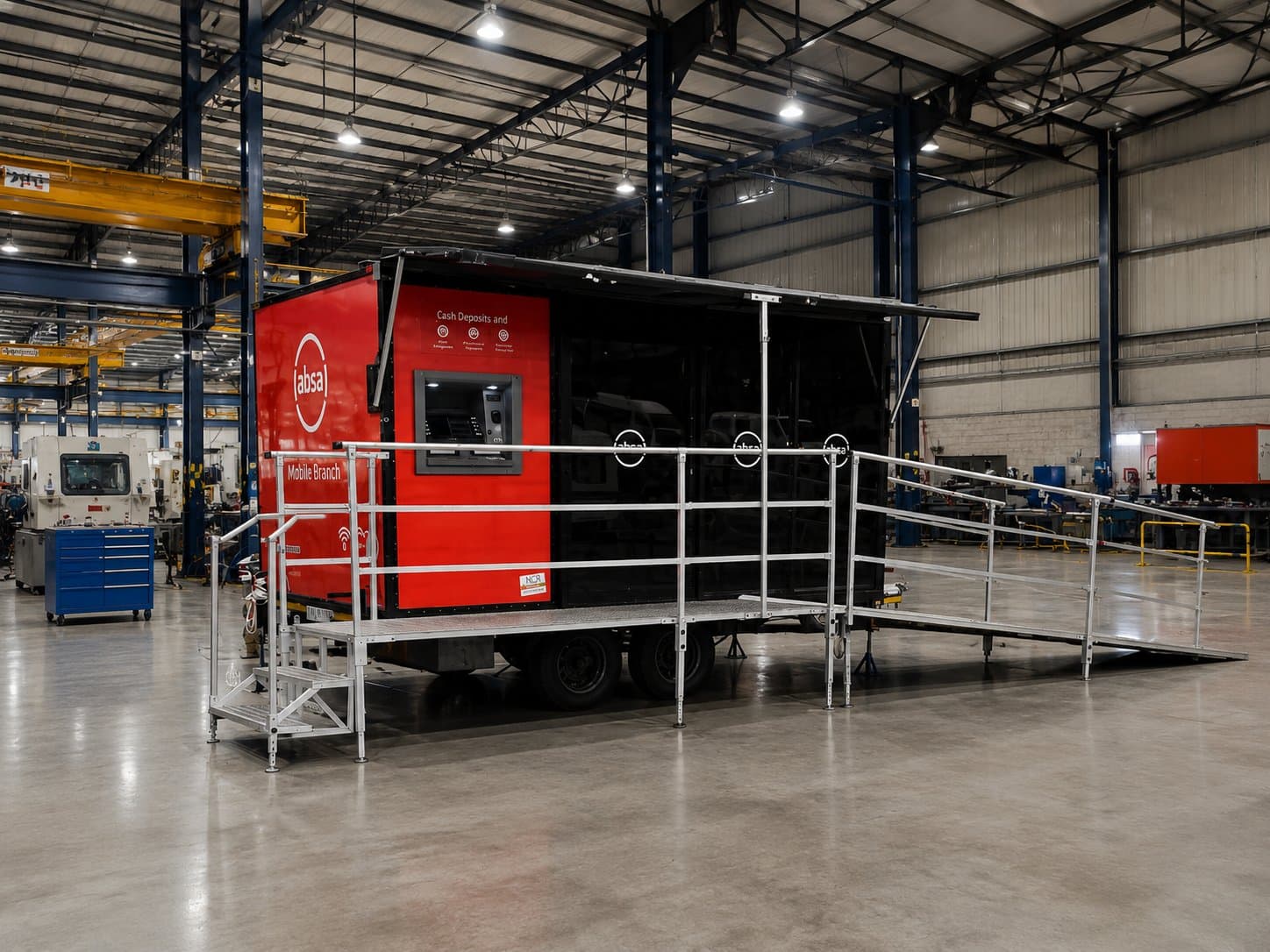 Trailored secure mobile banking and ATM unit