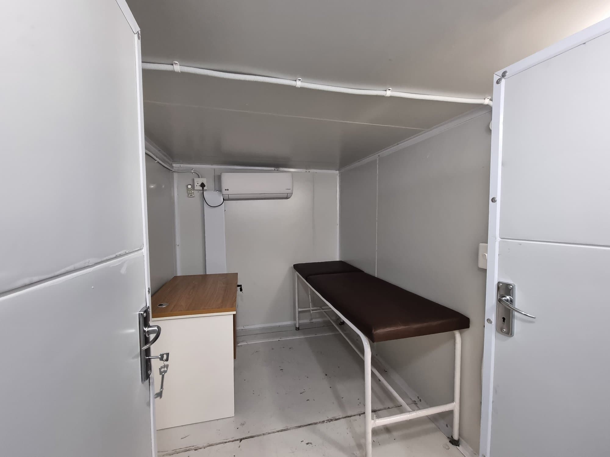 Custom mobile clinic trailer manufactured by Trailored for South African enterprises