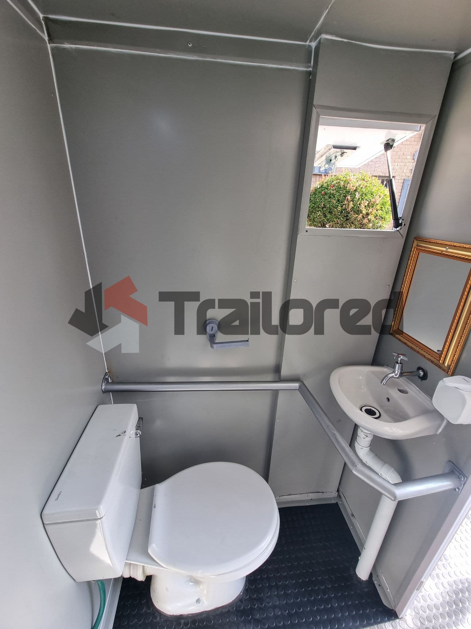 Accessible VIP toilet trailer interior space