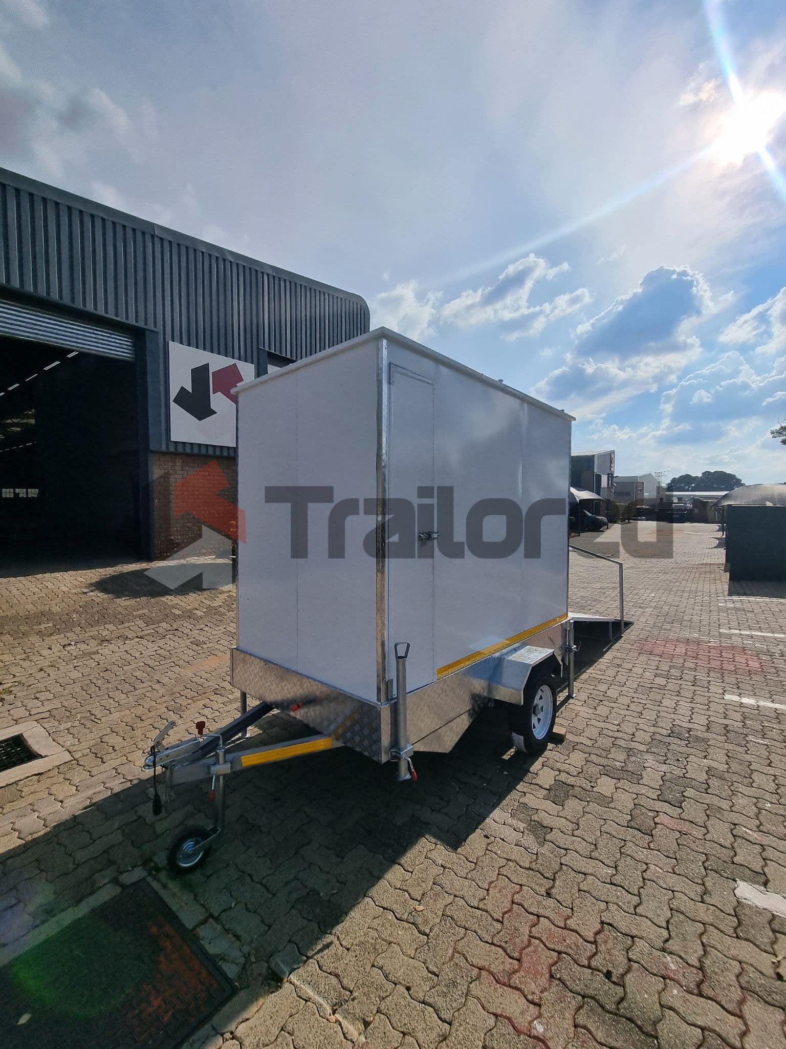 Accessible VIP toilet trailer sink and mirror
