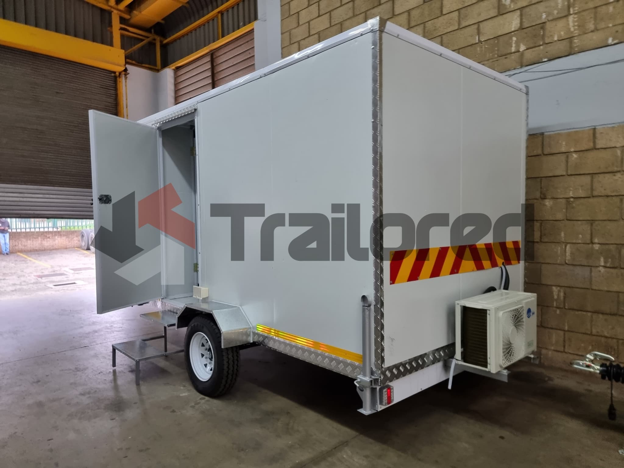 Mobile clinic trailer interior consultation area