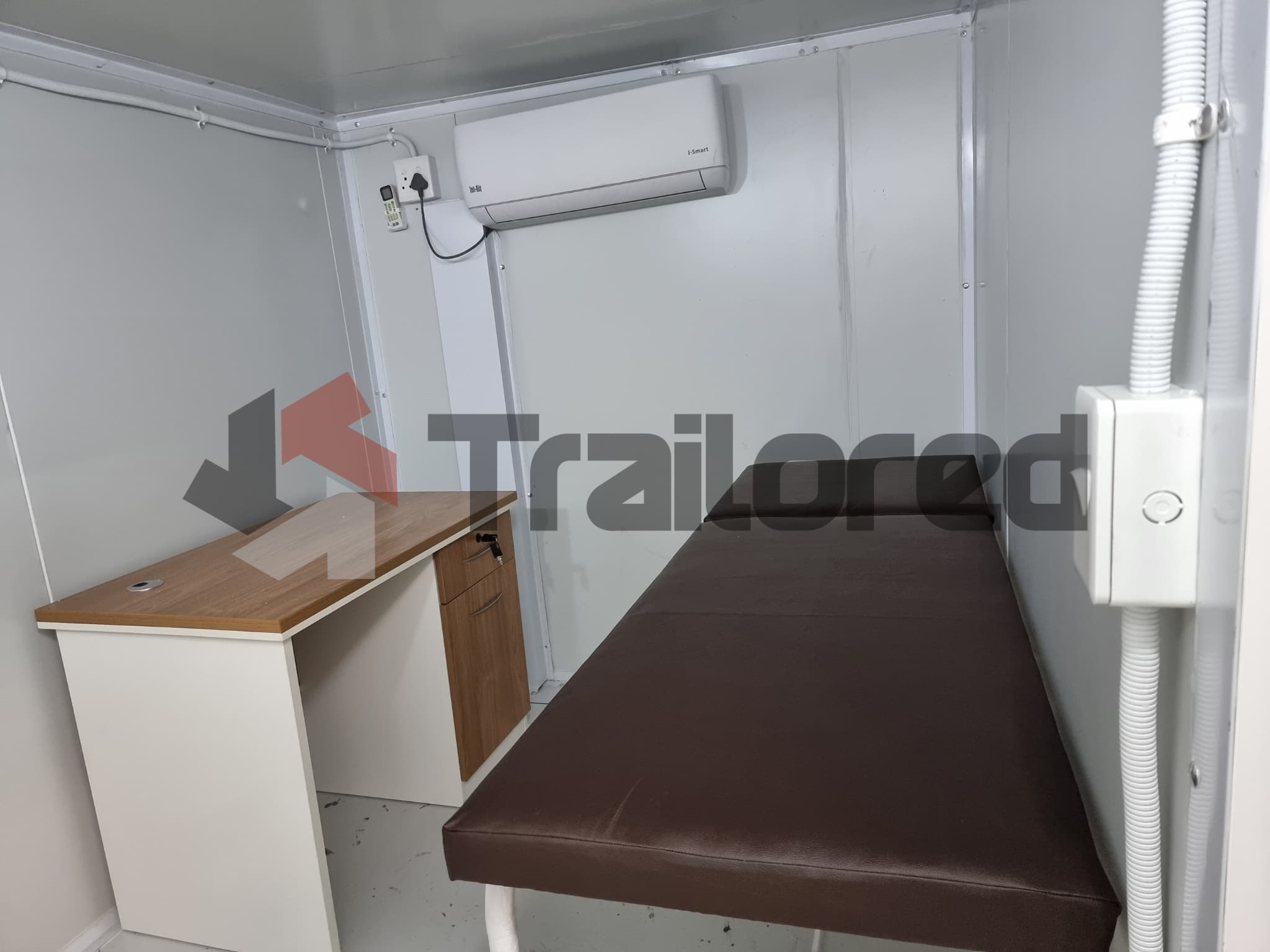 Mobile clinic trailer rear access